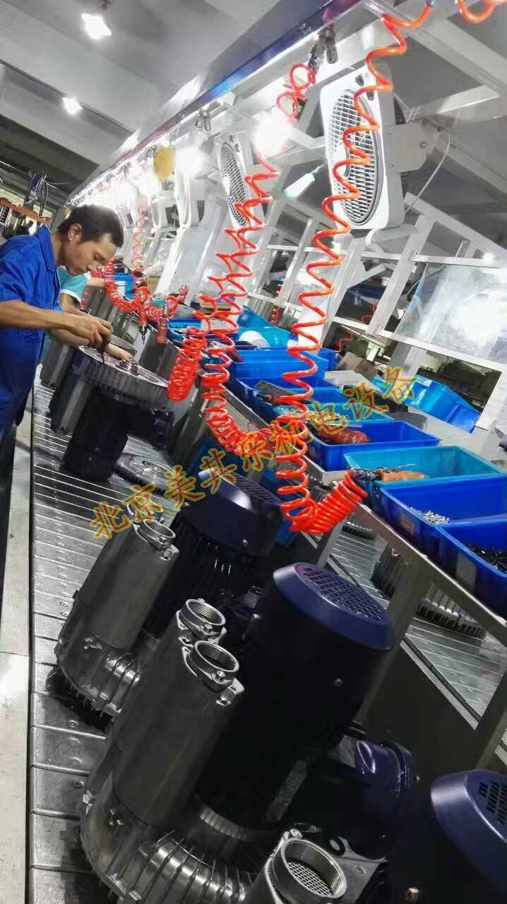 防爆高压鼓风机生产组装流水线